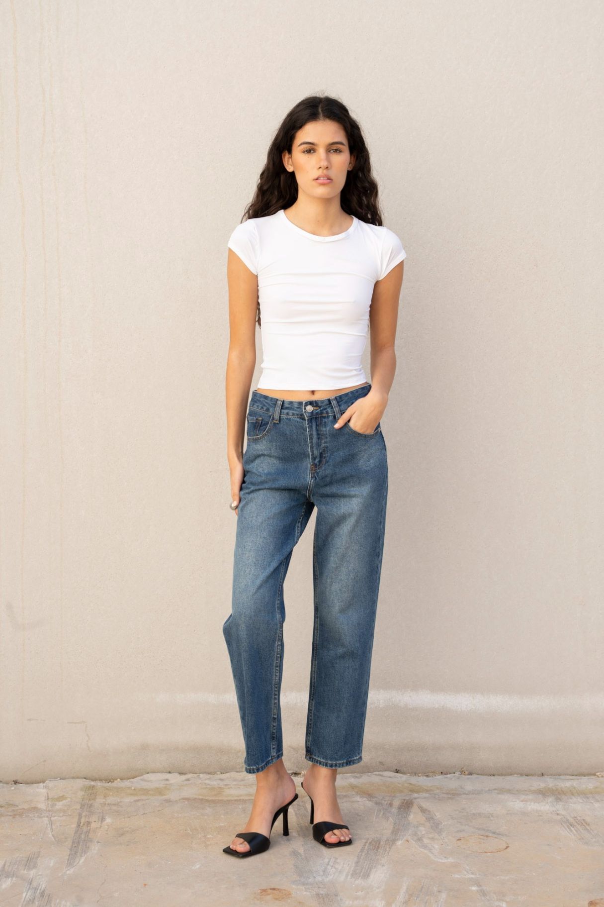 Jean Femme Denim Droit Brut Ligne Urbaine