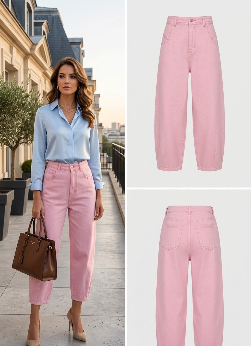 Jean Loose Femme Style Caractère Denim
