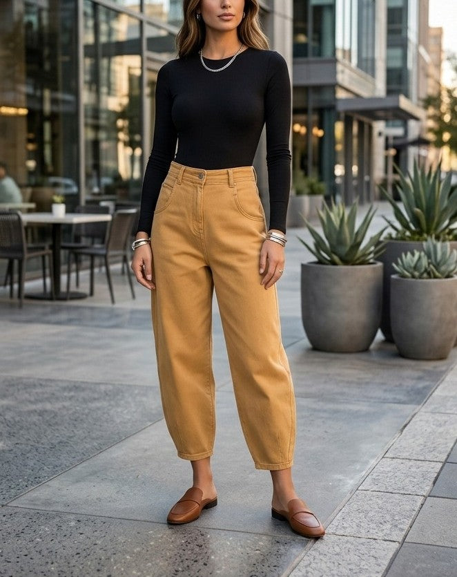 Jean Loose Femme Style Caractère Denim