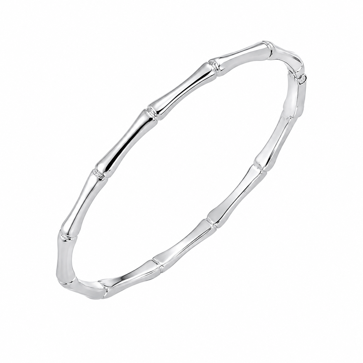Bracelet fin bambou argente elegance