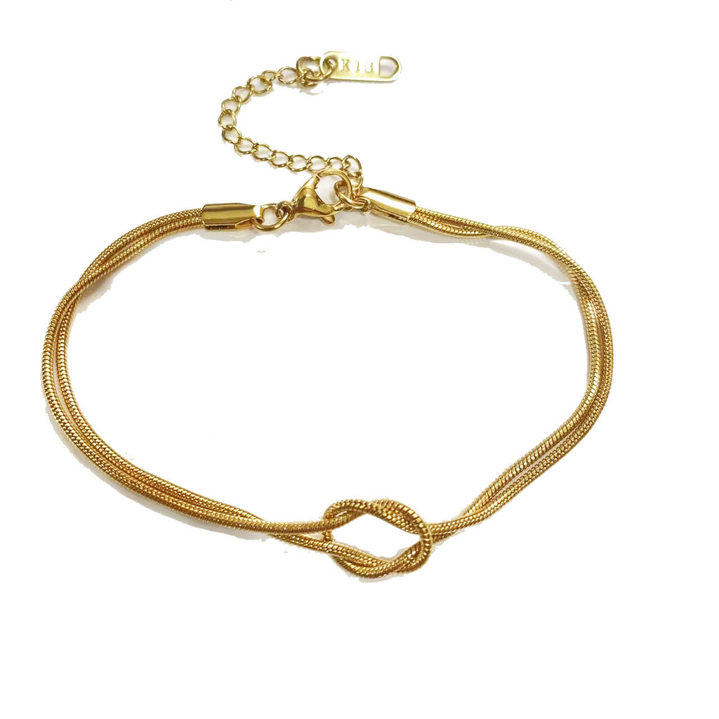 Bracelet noeud argente