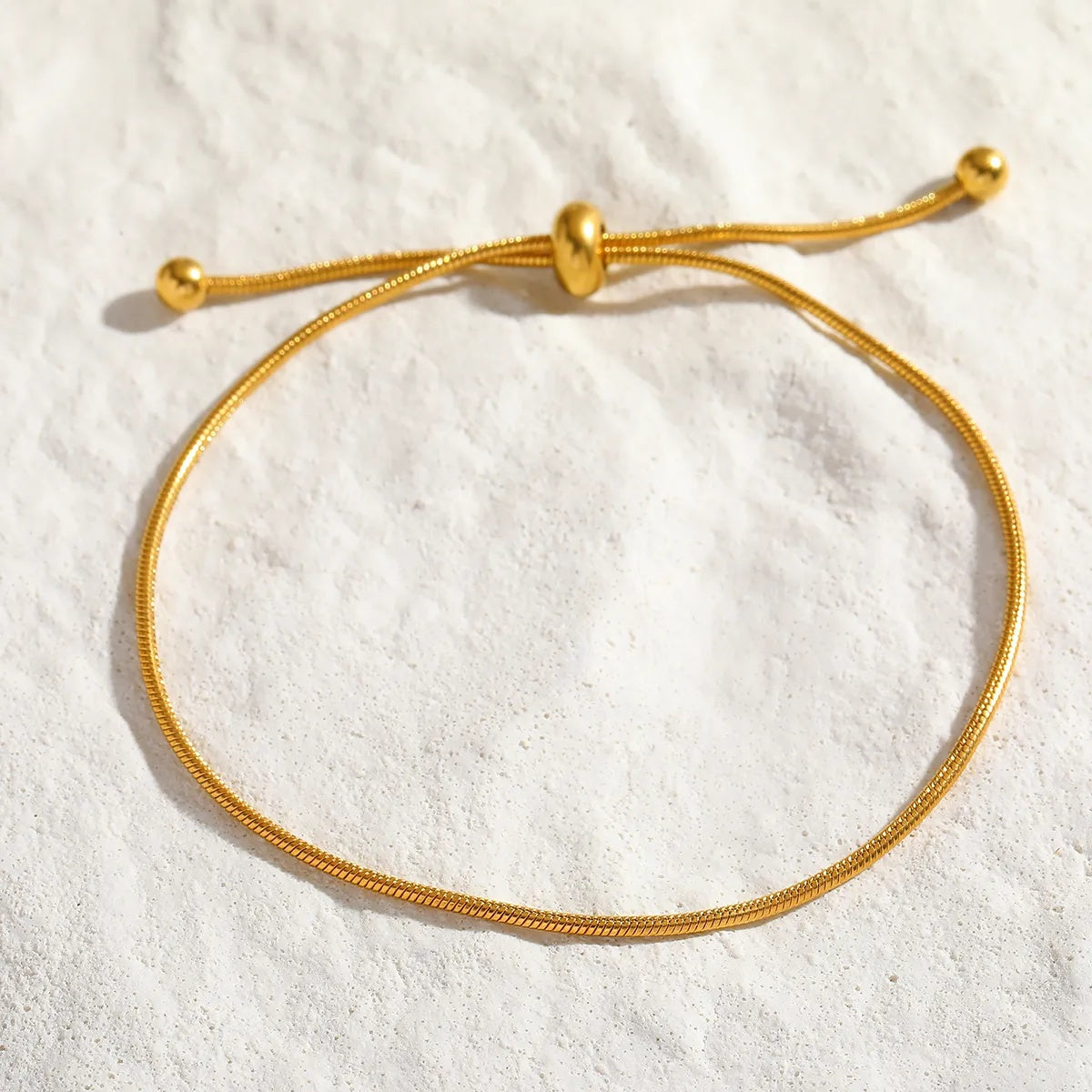 Bracelet cordon de serpent avec perles-rondes