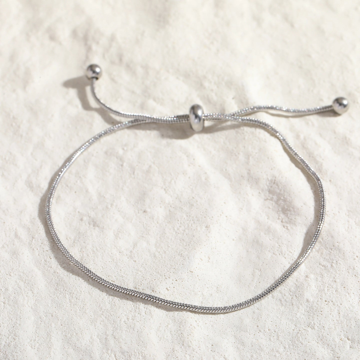 Bracelet cordon de serpent avec perles-rondes