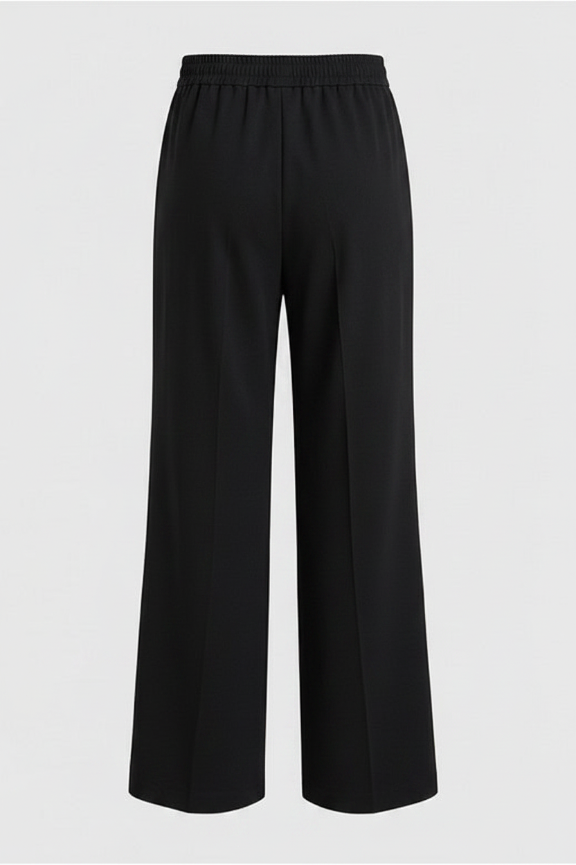 Pantalon Élan noir coupe large fluide