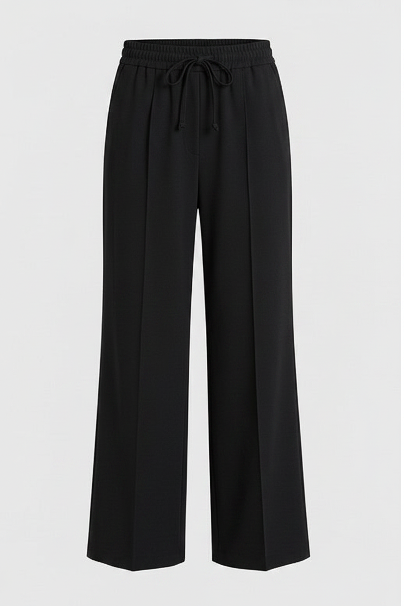 Pantalon Élan noir coupe large fluide