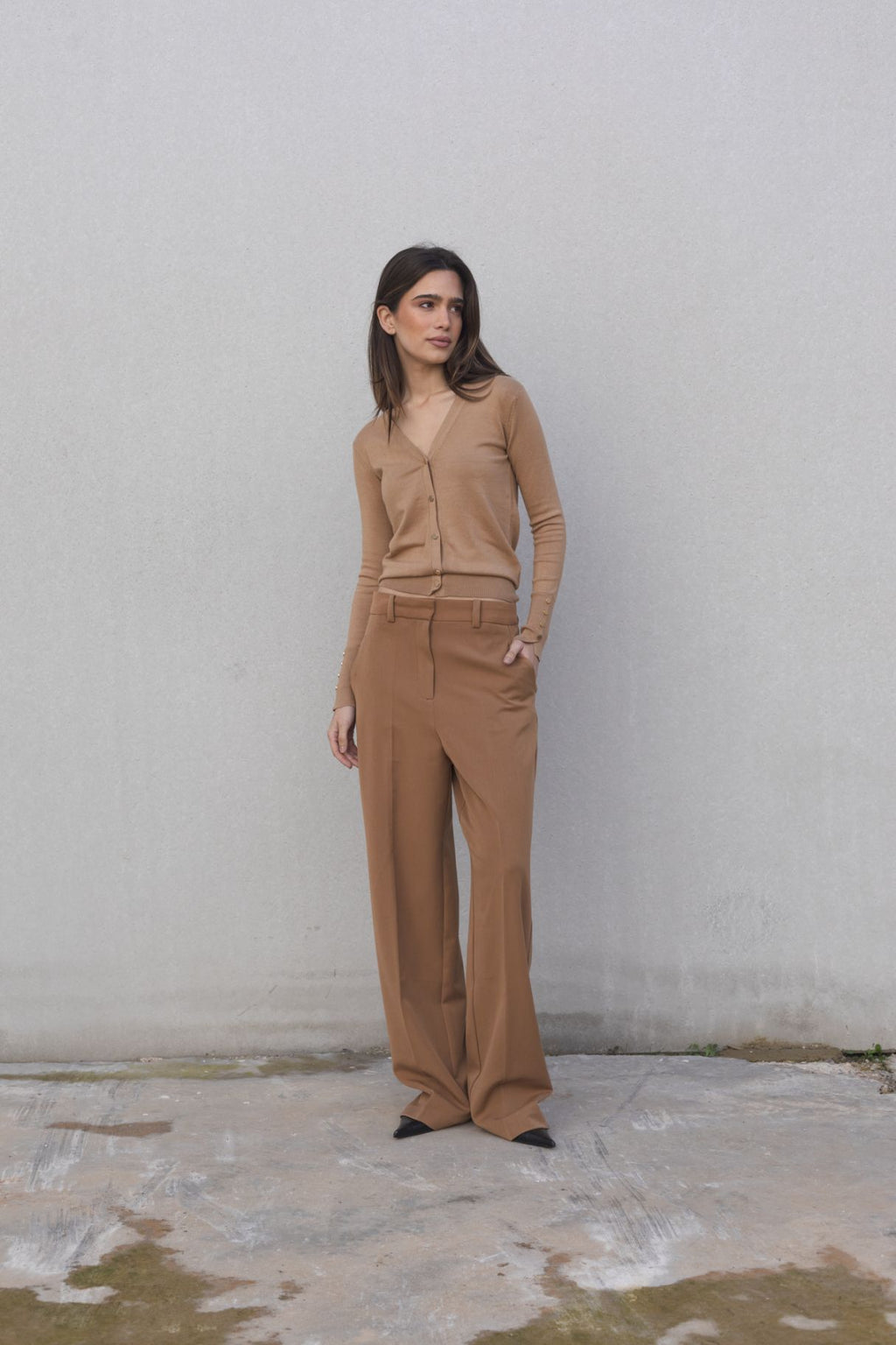 Cardigan Camel Femme Raffiné & Élégant