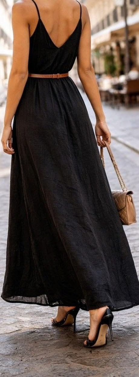 Robe Longue Fluide Chic Intemporelle