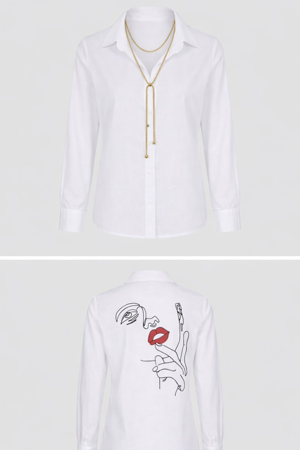 Chemise Femme Blanche Artistique