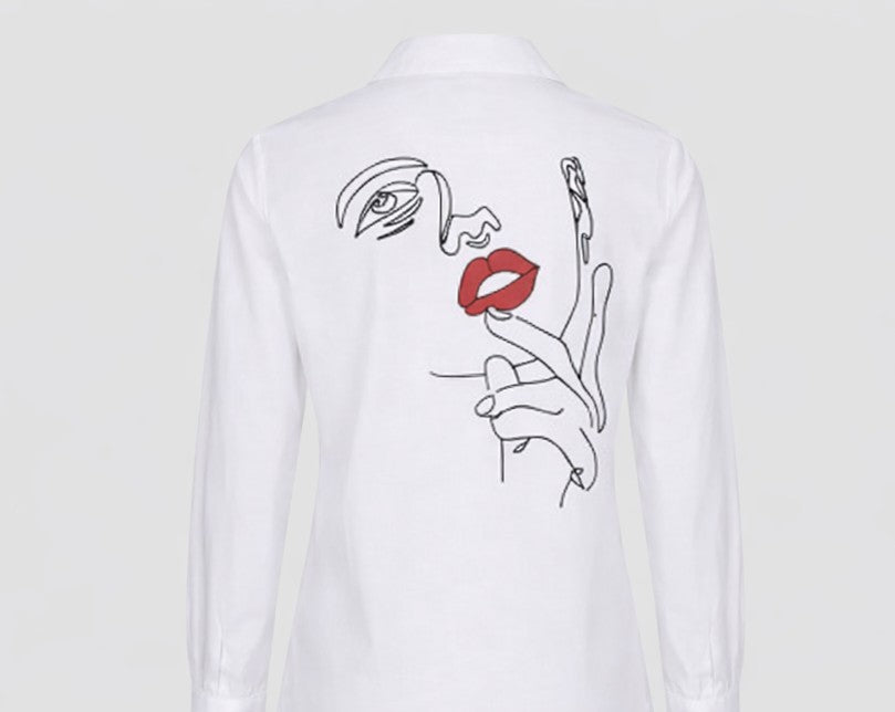 Chemise Femme Blanche Artistique