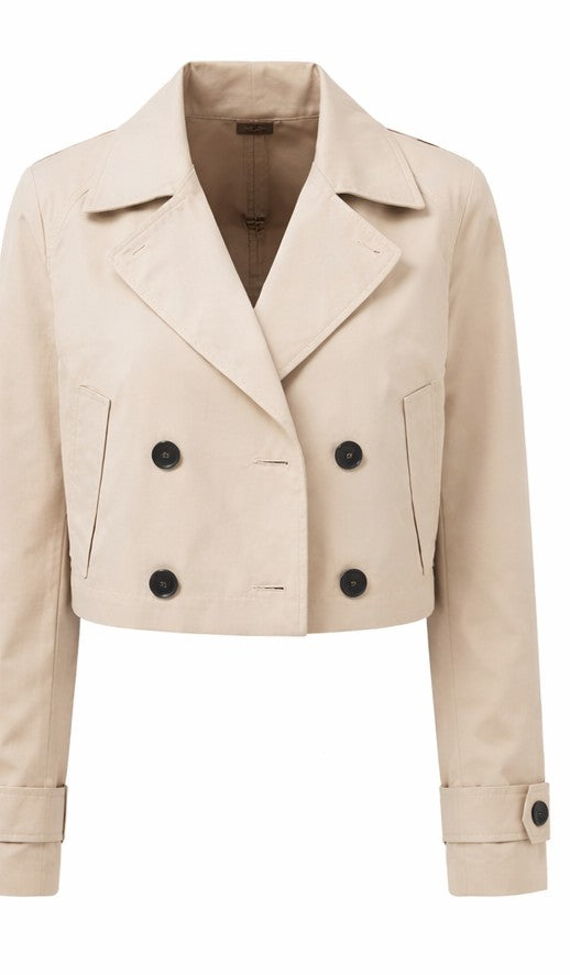 Trench Coat Court Femme Beige