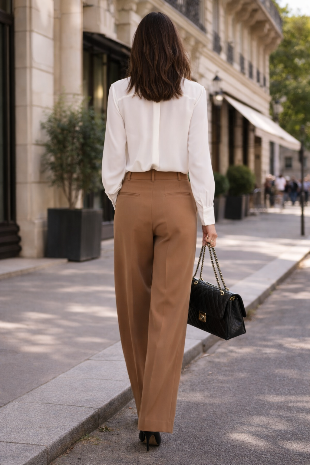 Pantalon Femme Coupe Longue Droite