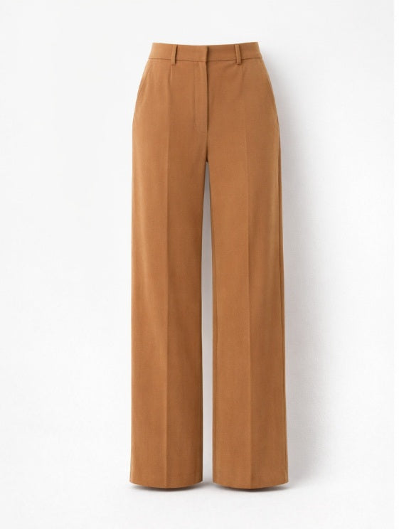 Pantalon Femme Coupe Longue Droite