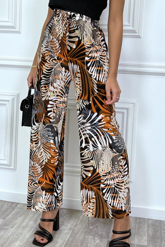 Pantalon Femme Imprimé Jungle Fluide & Élégant