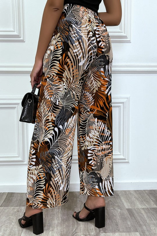 Pantalon Femme Imprimé Jungle Fluide & Élégant