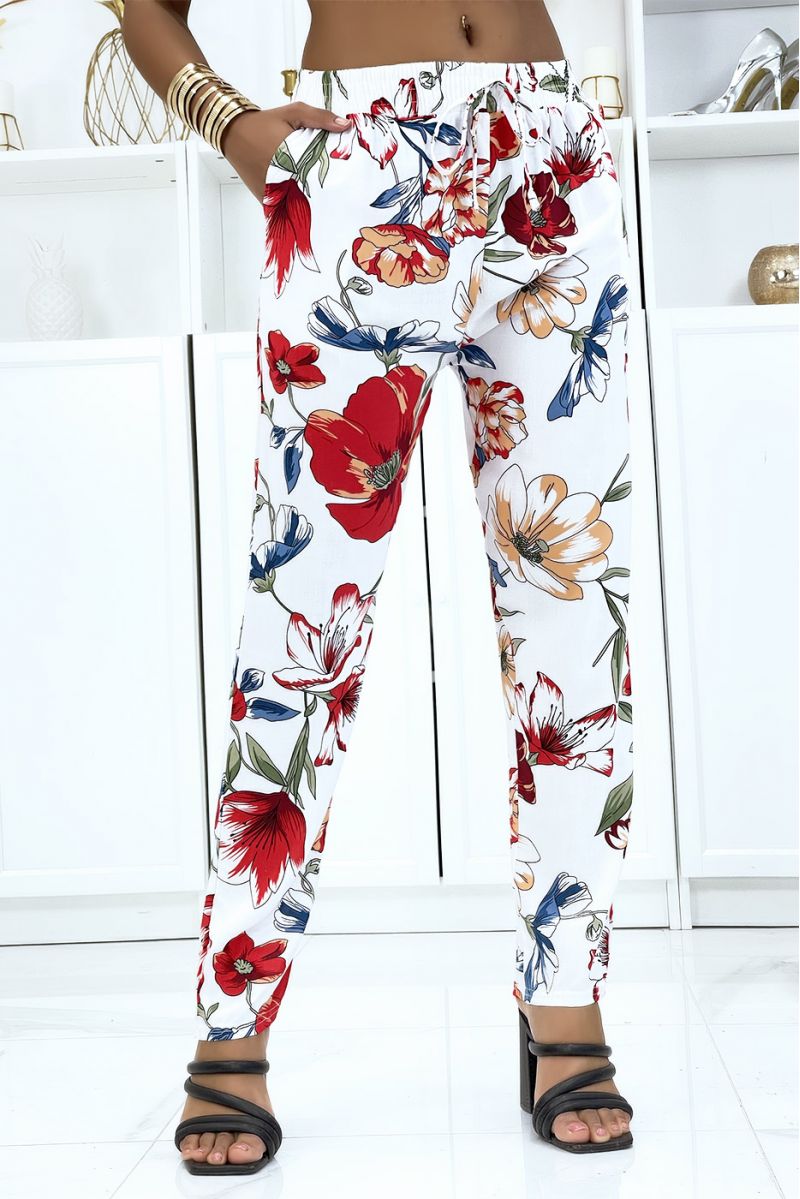 Pantalon Femme Fleuri Fluide & Élégant