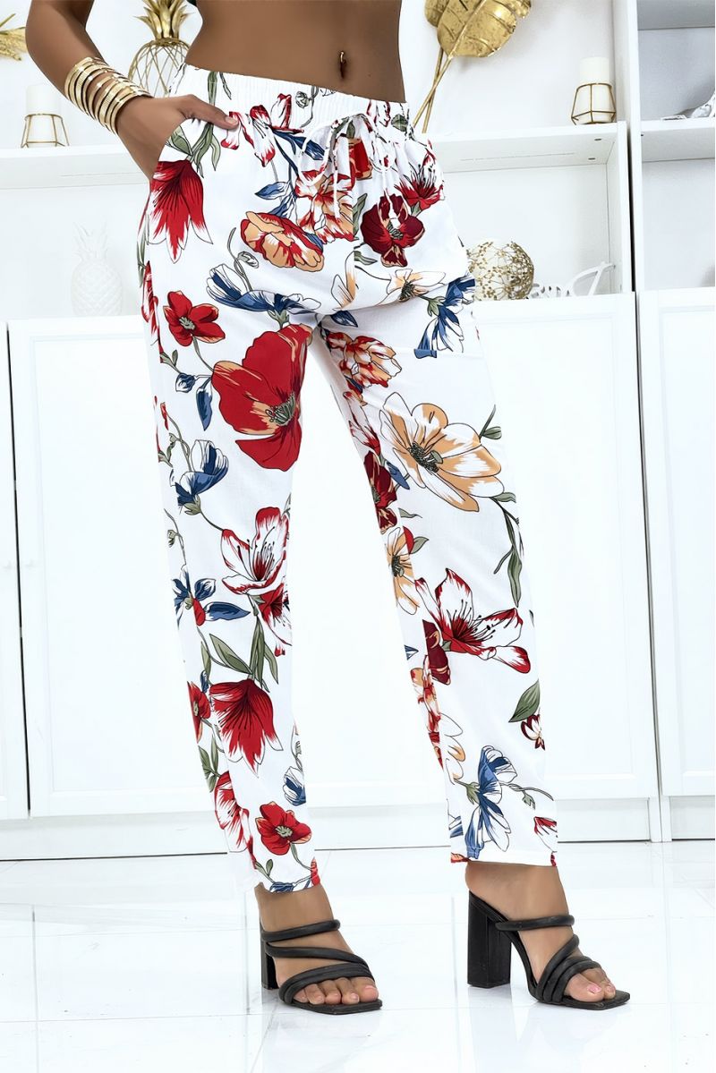 Pantalon Femme Fleuri Fluide & Élégant
