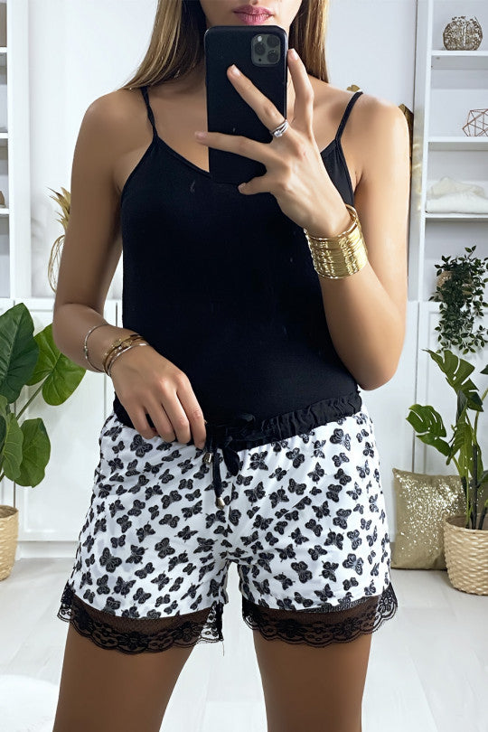 Short Blanc Femme Lingerie