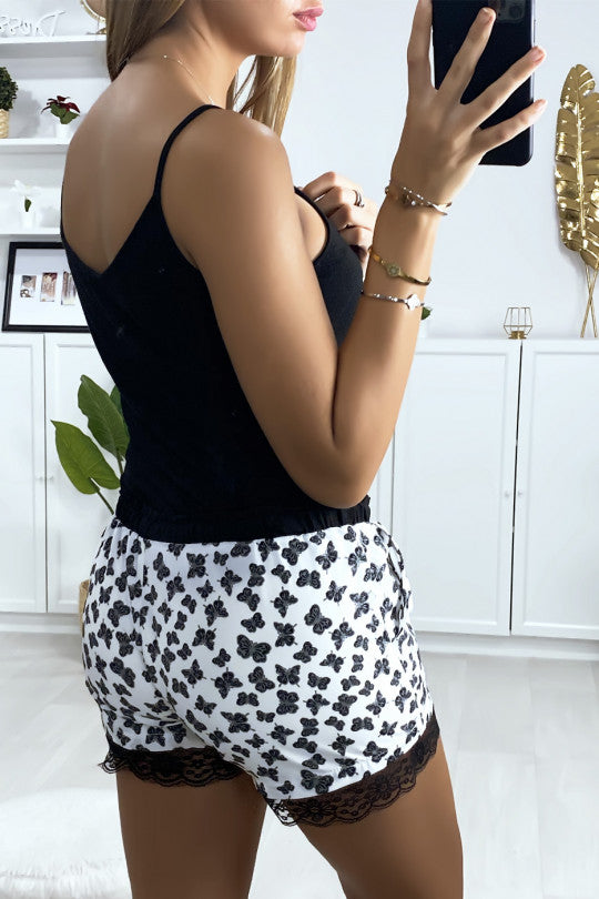 Short Blanc Femme Lingerie